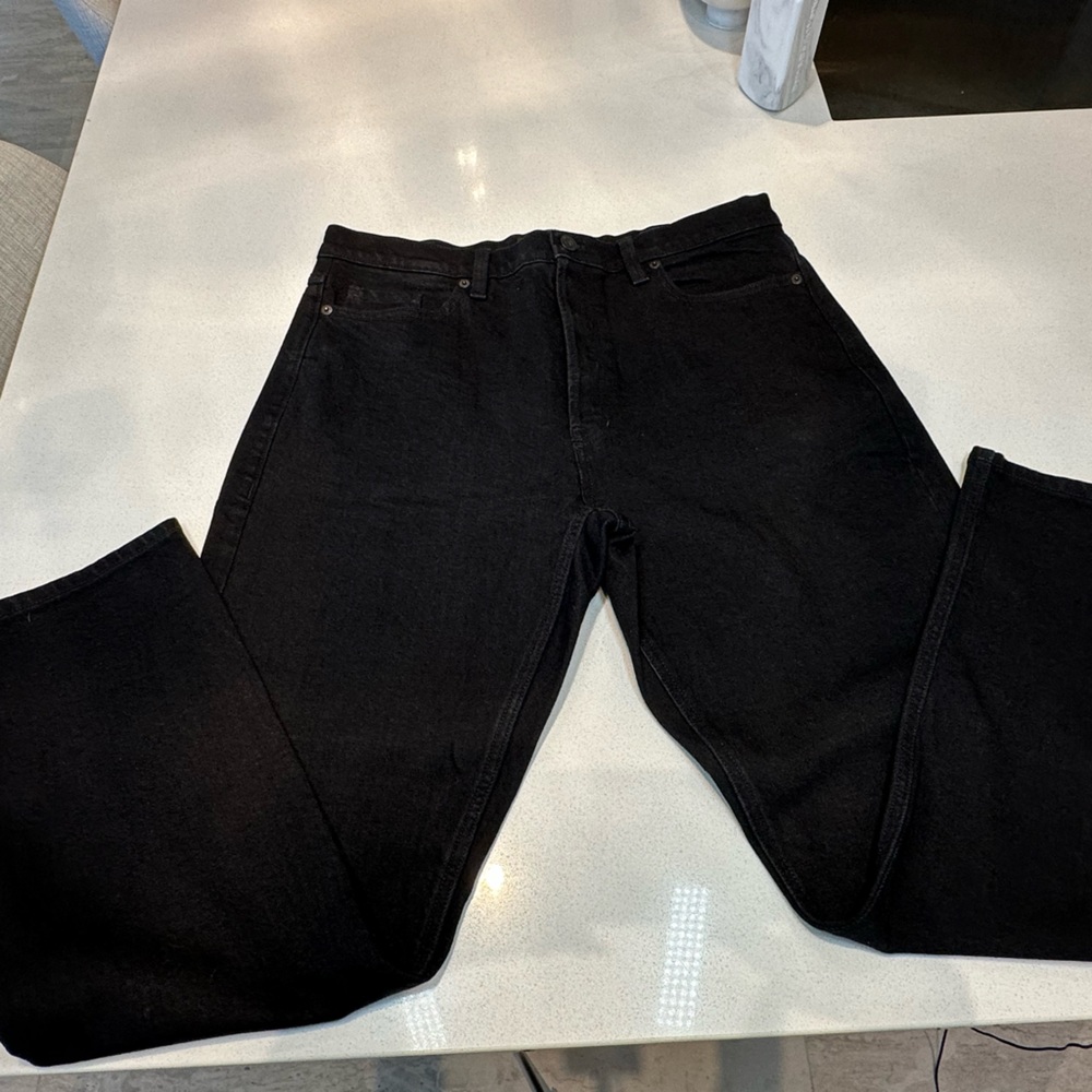 Banana Republic Black Denim Straight Jeans